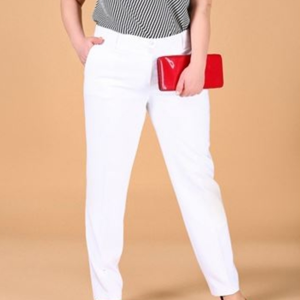 Ralph Lauren White Straight Leg Pants